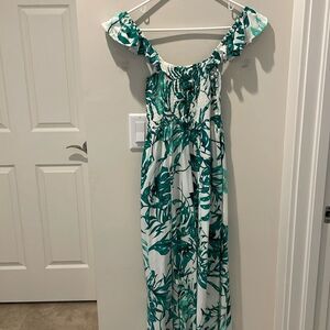 Boho Me maxi dress palm print Sundress size small